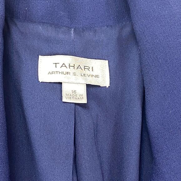 Tahari by Arthur S. Levine Peacoat Jacket Women's Size 16 Blue Double Breasted - Picture 8 of 16